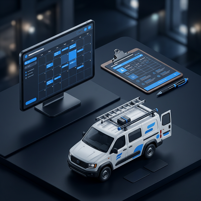 A modern view of field service scheduling and fleet routing comparing traditional CRMs to automated AI.