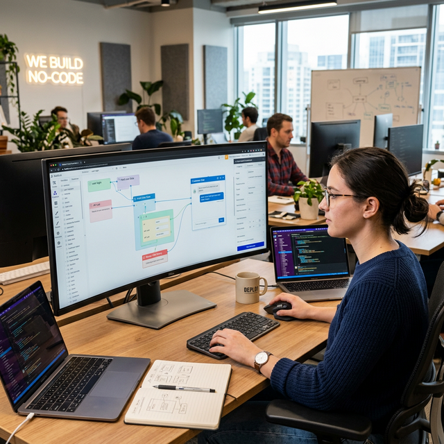An electrician stepping out of a work van reviewing job details on a clipboard