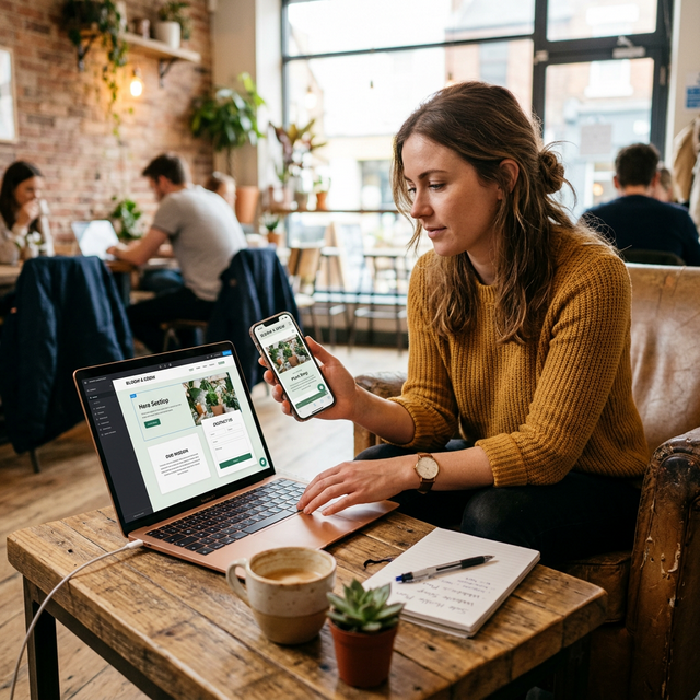 A pest control technician approaching a suburban home with professional equipment