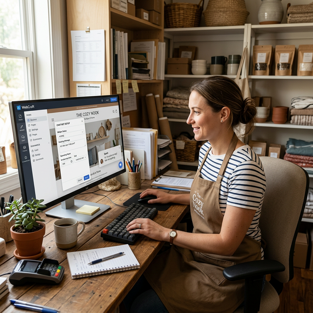A landscaper trimming hedges in a suburban yard with professional equipment